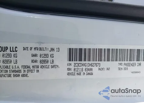 2013 Dodge Charger Police from USA, damaged, VIN 2C3CDXAG1DH627673